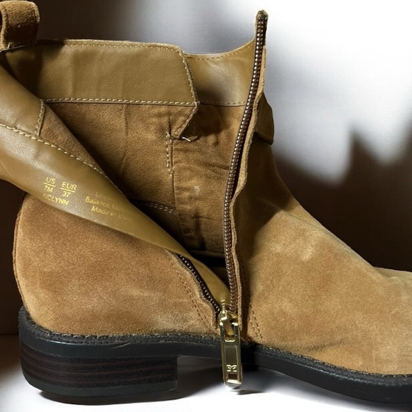 🌻NEW w/tags Sam Edelman Tan Suede Nolynn Women’s Boots Size 7 - Picture 8 of 12